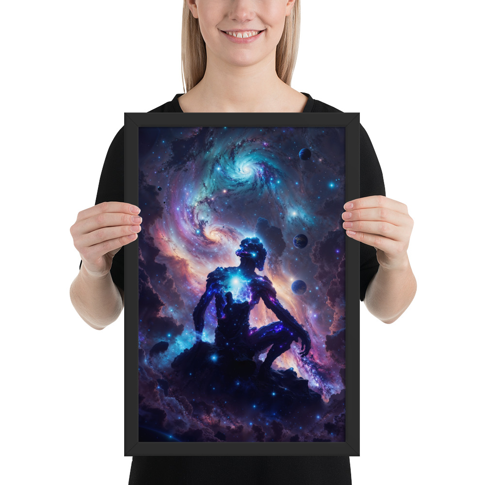 Cosmic Contemplation (Framed photo paper poster)
